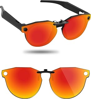 Fiskr Polarized Clip-On Sunglasses for Oakley Meta HSTN O8002 51mm - UV Protection - Universal Fit for Men & Women - Fire Red