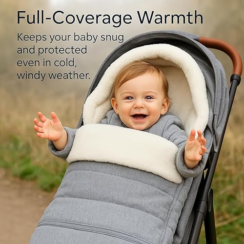 Miniatura 5 de Saco para cochecito de invierno  Funda universal para cochecito para clima frío, compatible con UPPAbaby Vista V2  V3  VistaCruzCruz V2