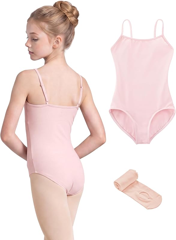 Stelle Girls Camisole Leotards with Tights for Ballet/Gymnastics/Dance