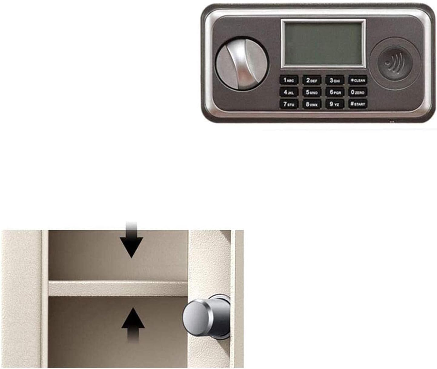 Wall Safes Security Lock es Passports Includes 2 Emergency Keys Home Office Steel Digital Electronic Safe for Storing Valuables (Color White Size 25x35x25)