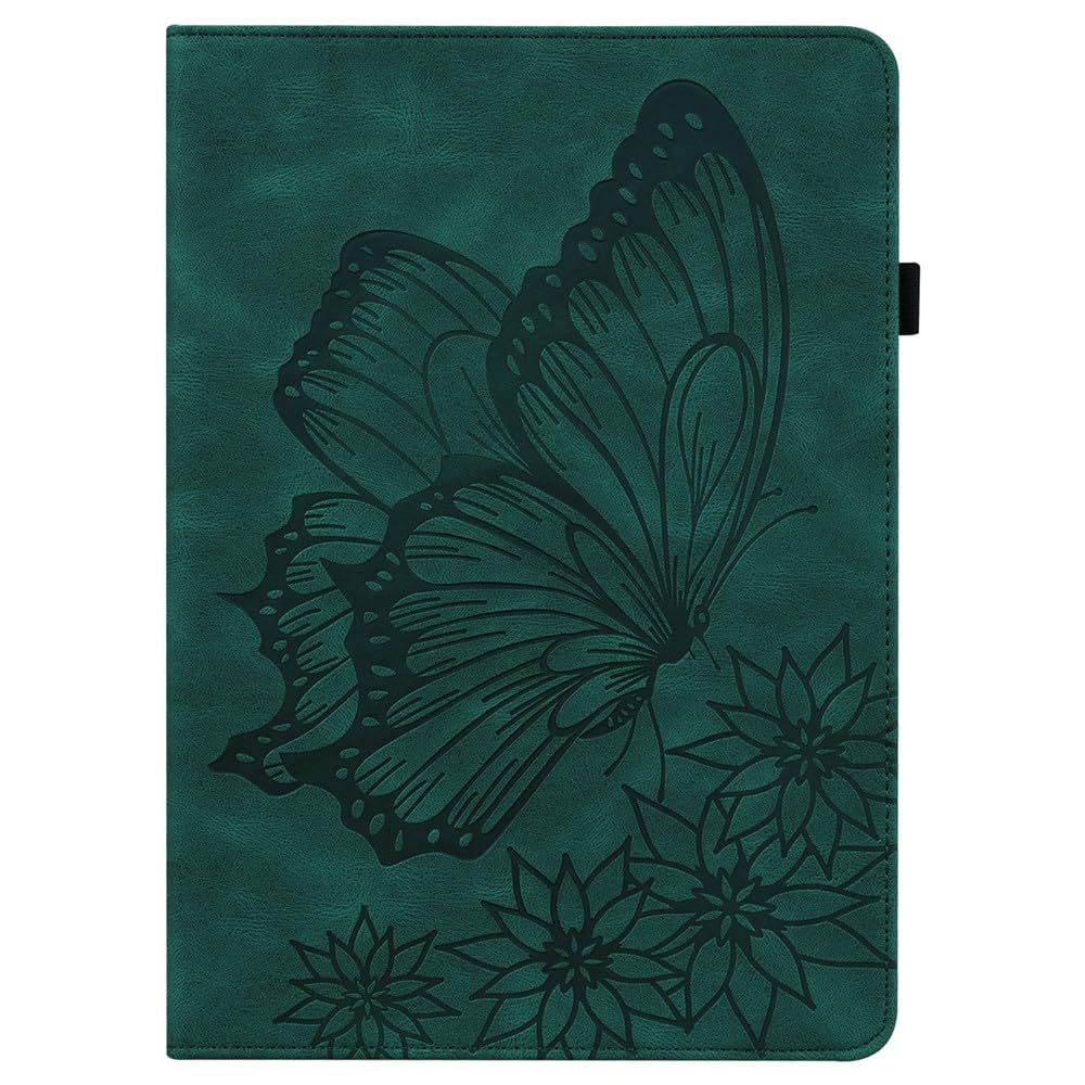 Genérico compatible con Kindle Paperwhite 1ª generación (2012) E-reader Color: (verde) Funda magnética de cuero tipo cartera con tapa con patrón de mariposa