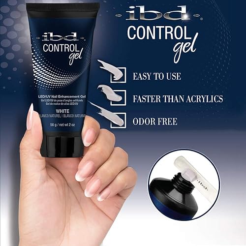 Miniatura 3 de IBD Pro-Hybrid Gel de control de uñas, gel blanco LEDUV para mejorar las uñas, 2 onzas