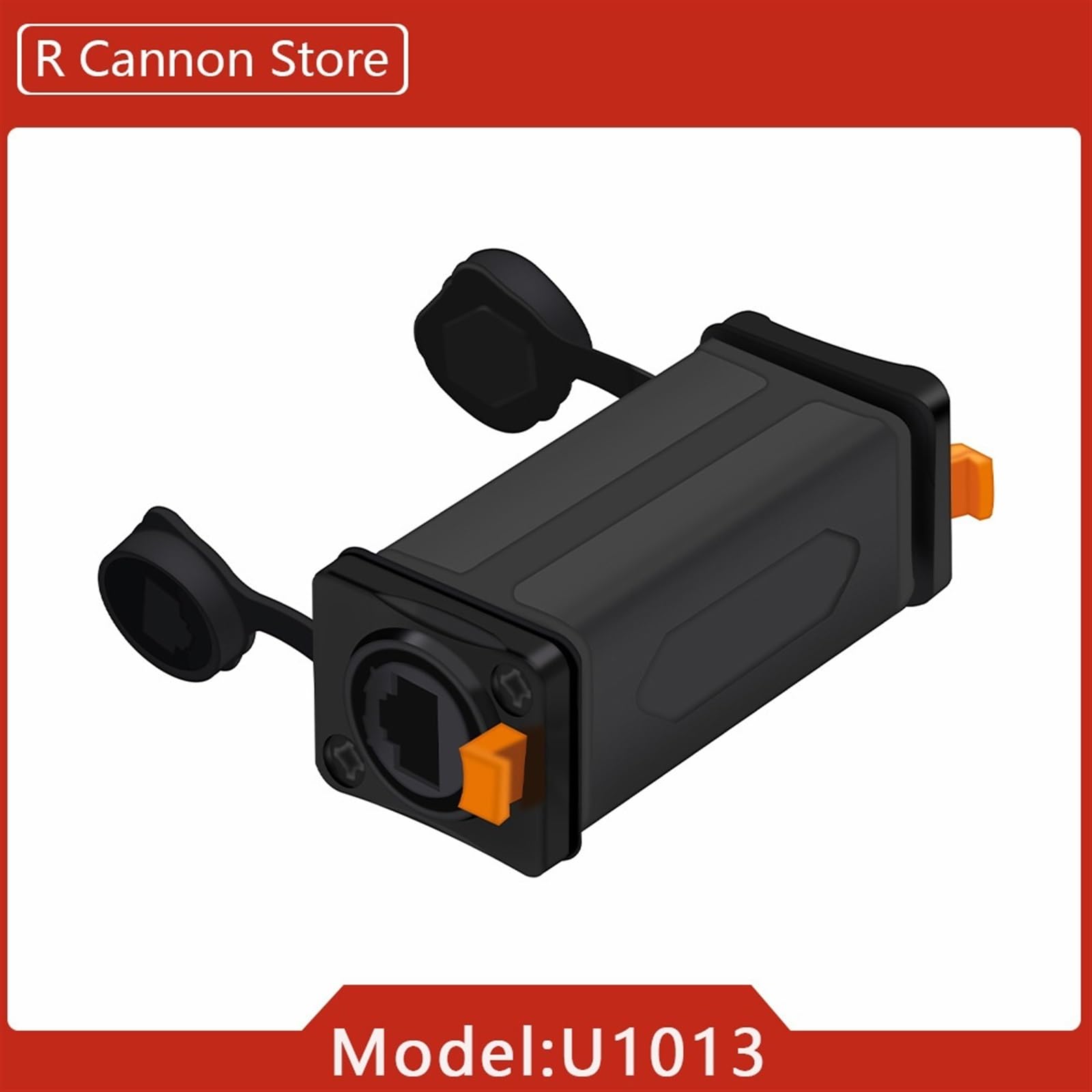 10 szt. RJ45 żeńskie złącze Ethernet, obudowa elektroniczna RJ45, adapter do montażu panelowego, konwerter (10 x tworzywo sztuczne, 65 mm)