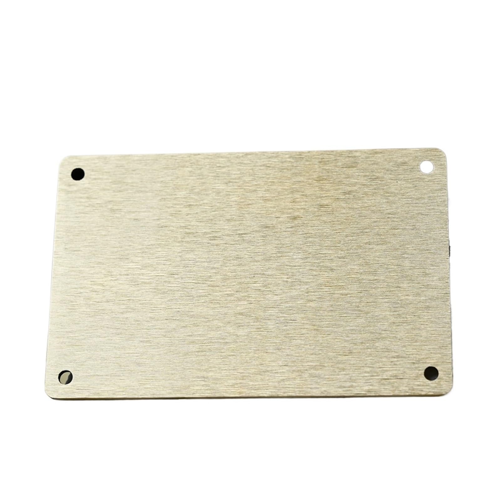 Messingplaketten 2 Stück rechteckige Messing-Plakettenrohlinge 86 x 54 mm | Namensschild aus Metall mit Gravur, 2 mm dick(With 4 holes)