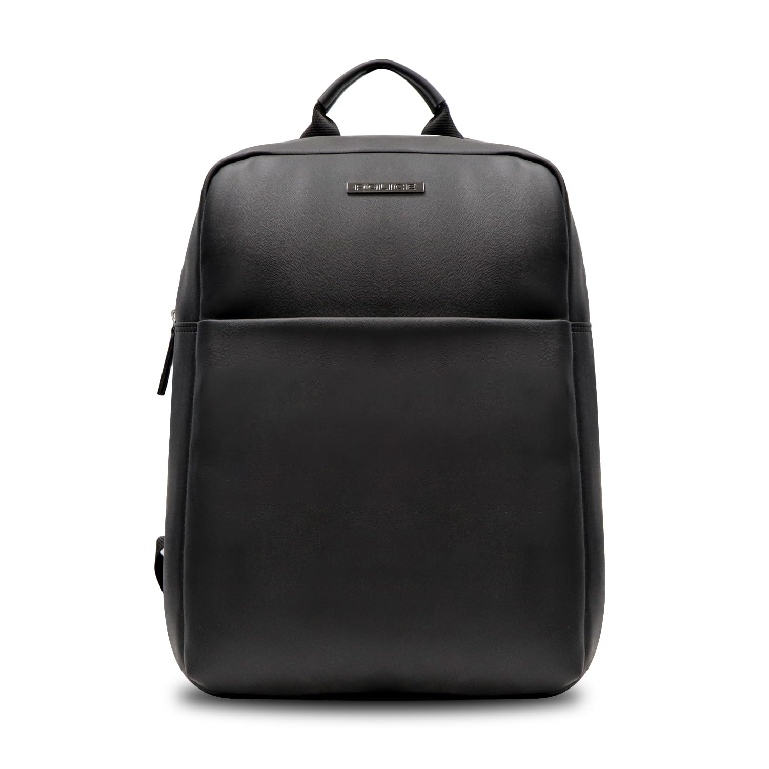 Premium Laptop Backpack for Men & Women | 25L Premium Vegan Leather Laptop Bag with Front Utility Pocket, Spacious Laptop Compartment | Office, College, Business & Travel | Black-image-9