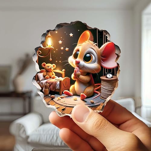 Miniatura 61 de The Mice That Stole Christmas - Calcomanía de pared, decoración navideña, extraíble, amantes de la Navidad, niños, calcomanías de pared con agujero