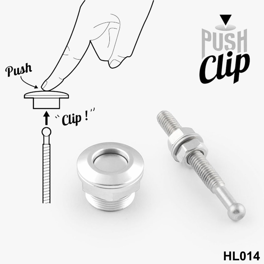 10 set di 22 mm pulsante di sgancio rapido cofano cofano perni di bloccaggio universale argento