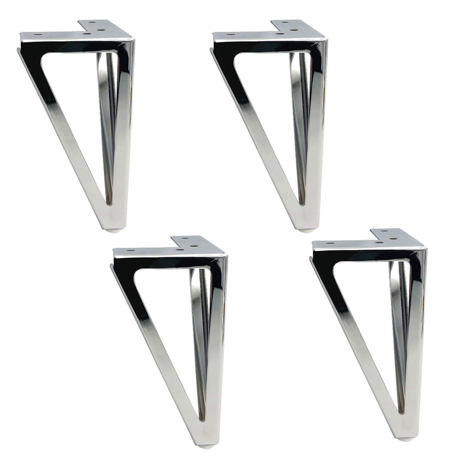 Gambe mobili di ricambio da 6"/15 cm,piedini triangolari per divani,piedini per mobili,gambe per tavoli in ferro fai-da-te,piedini per mobili,per sedie,gambe per mobili,gambe in metallo per divano,gam
