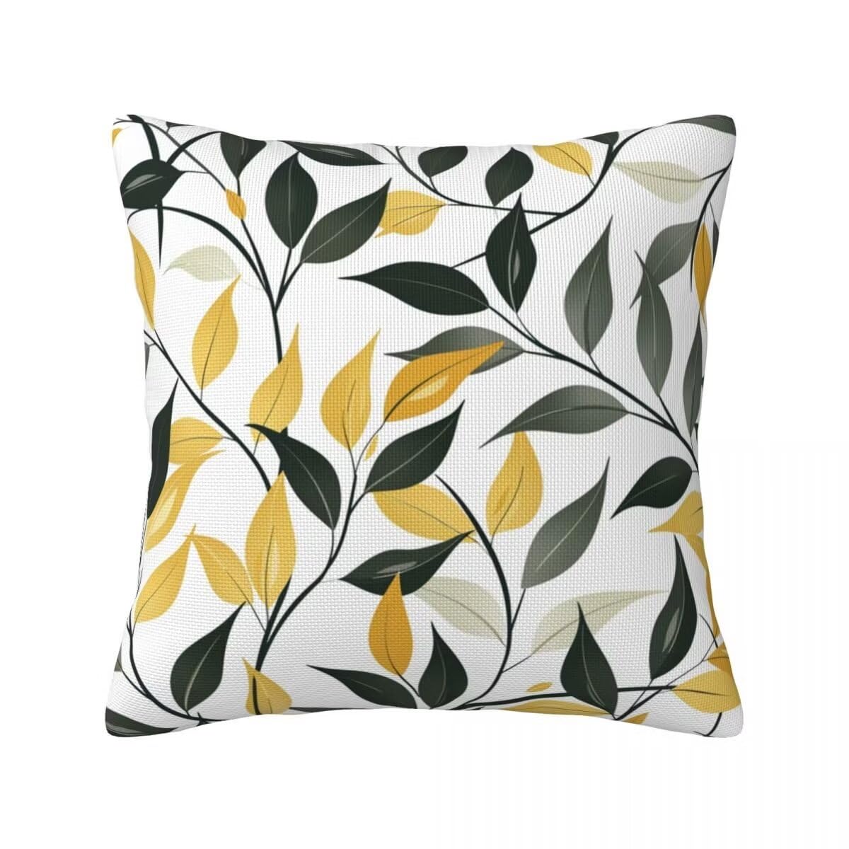 Housse de coussin extérieure végétale lot de 2 en lin pour fauteuil de jardin