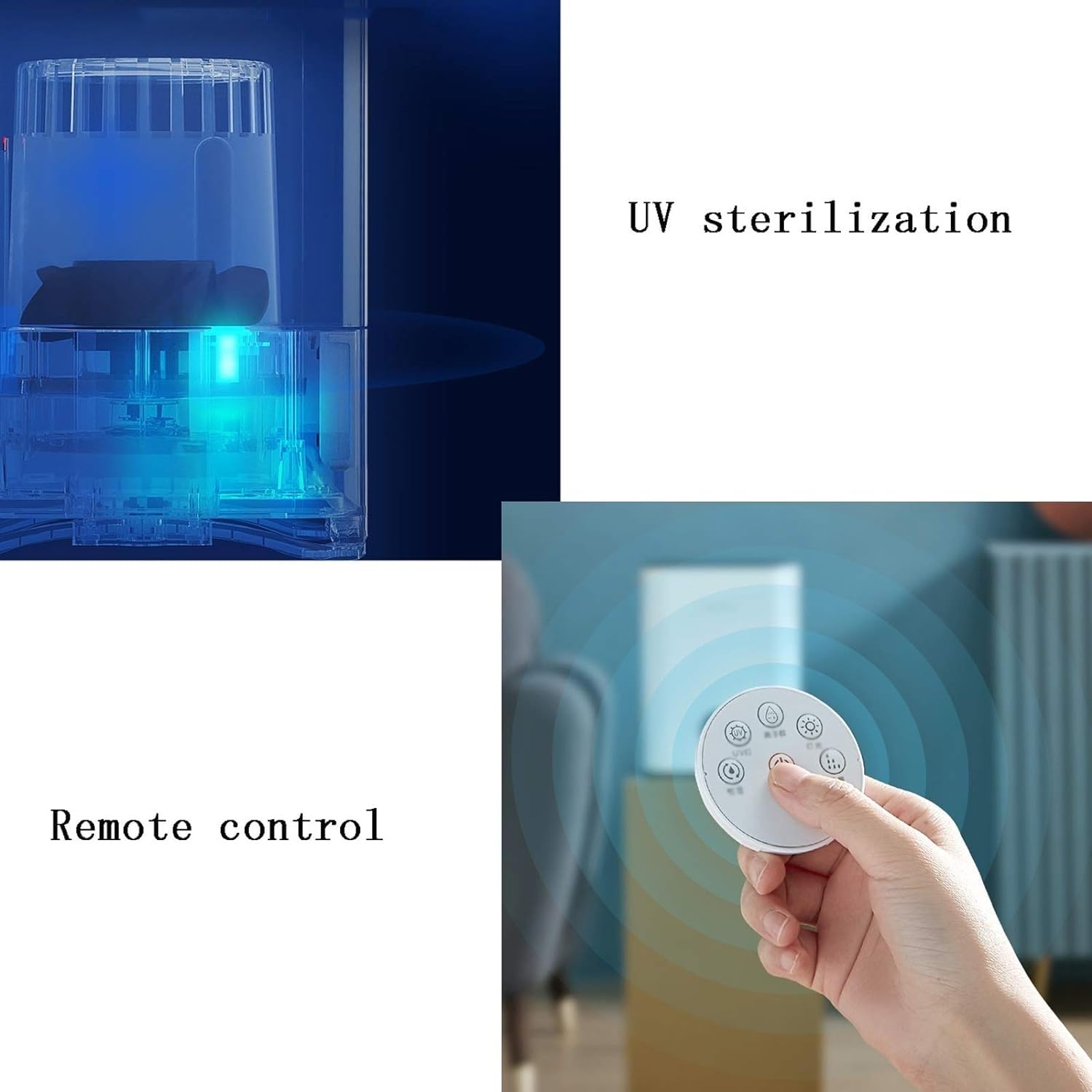per Uso Domestico Umidificatori 3L Purificatore d'Aria Domestico Umidificatore Senza Nebbia Camera da Letto Muta Donne Incinte Umidificatore umidità Costante Intelligente