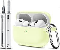 Vista 727 de Funda para AirPods Pro con kit de limpieza, funda de silicona suave para Apple AirPod Pro de 1ª/2ª generación, accesorios de funda AirPods Pro/Pro 2