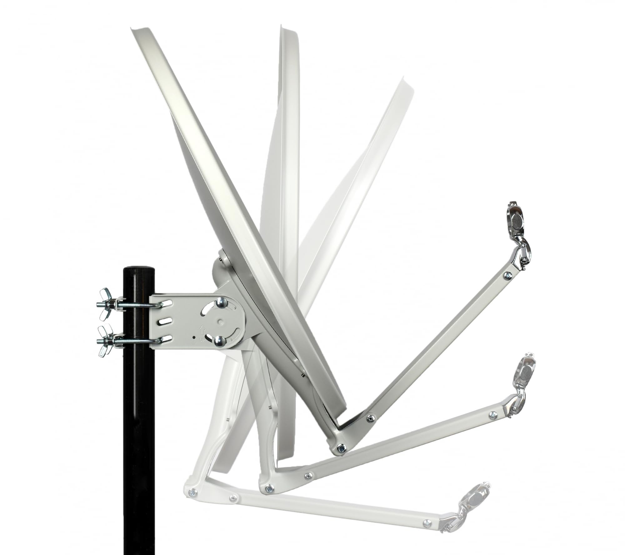 HUMAX Digital Professional 90 cm Satellitenspiegel, Sat Antenne mit Tragarm für LNBs, Satellitenschüssel aus Aluminium mit einem Durchmesser von 90 cm, hellgrau