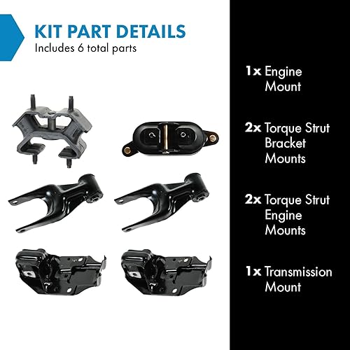 Vista 181 de TRQ Juego de montaje de motor compatible con Ford Bronco 1989-1992 F-150 F-250 F-350 1985-1997 Ranger 1994-1997 Mazda B2300
