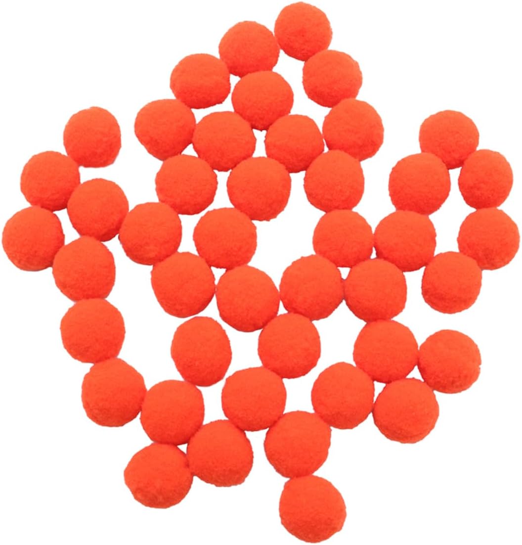 AUTSUPPL 500pcs Elastic Plush Balls for DIY Crafts Creative Polyester Material for Hats Scarves and Home Decor Orange Stimulate Imagination and Creativity