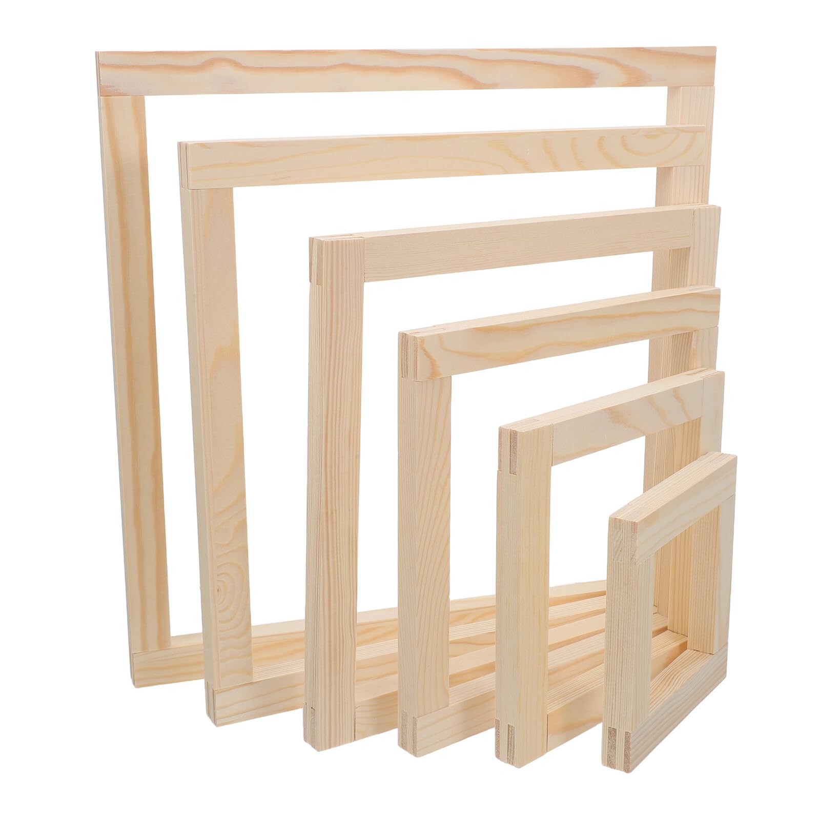 24 Szt. Wooden Stretcher Bars for Needlework Smooth Frame Rods with Thumbtacks And Screws Adjustable Tension for Cross Stitch And Embroidery