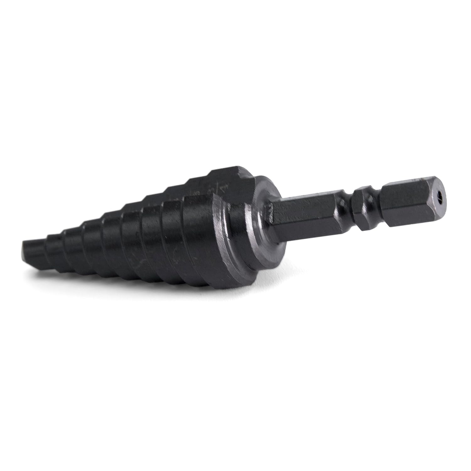 M2 HSS Quick Change 1/4" - 3/4" Step Drill Bit, Double Fluted Drill Bits, for Hole Drilling in Stainless Steel, Copper, Aluminum, Wood, Plastic, 1/4" Shank Step Bits