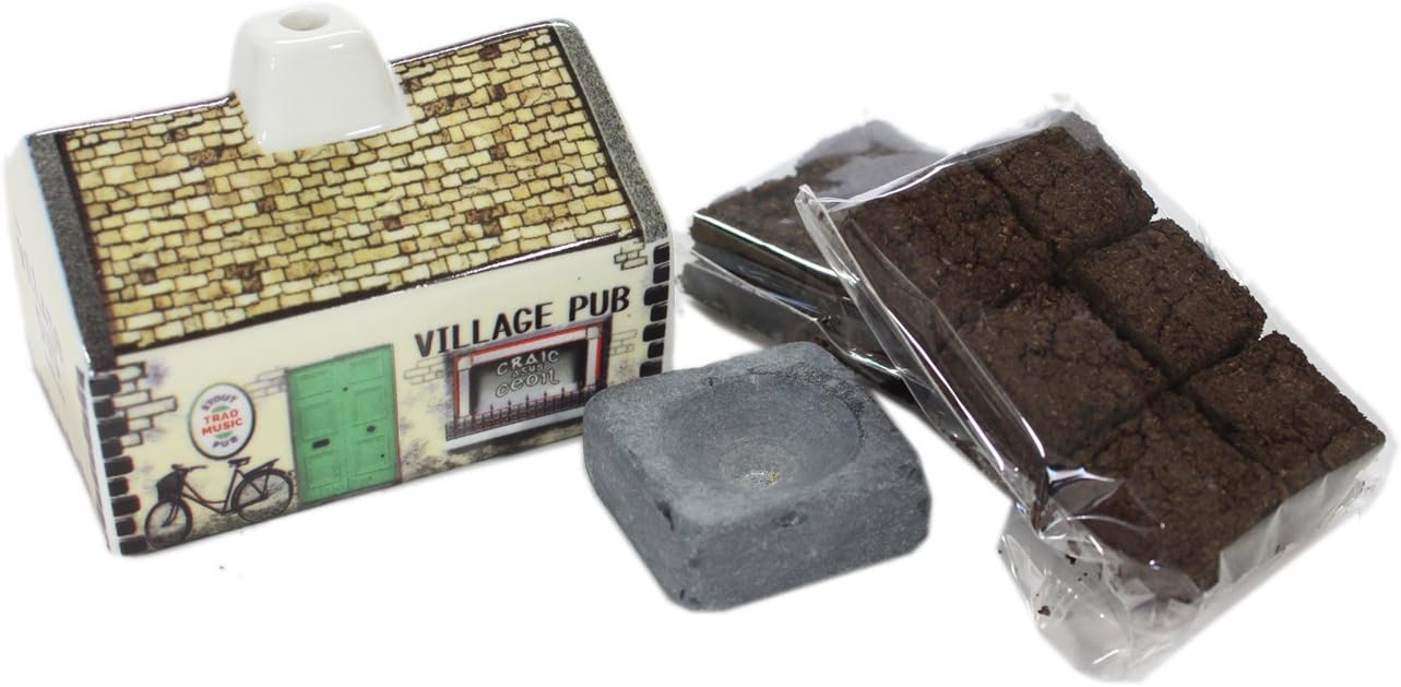 Irish Pub Turf Peat Incense Burner Set by The Gifted Hand