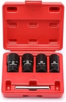 Vista 2 de MIXPOWER Juego de 5 piezas de extractor de tuercas y pernos de 1/2 pulgada, herramienta extractor de tuercas de oreja, 17 19 21 0.866 in y barra