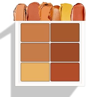 6 Color Contours Palette Correcting Concealer Palette, Concealer Full Coverage for Conceals, Blemishes, Redness