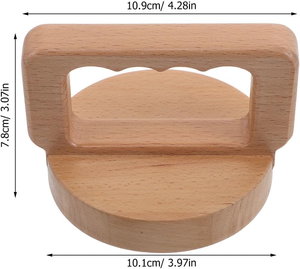 TOMETURE Wooden Baren for Printmaking, Block Printing Craft Tool with Handle for Card Making, Scrapbook, DIY Craft, School and Family Activities 4 Inch