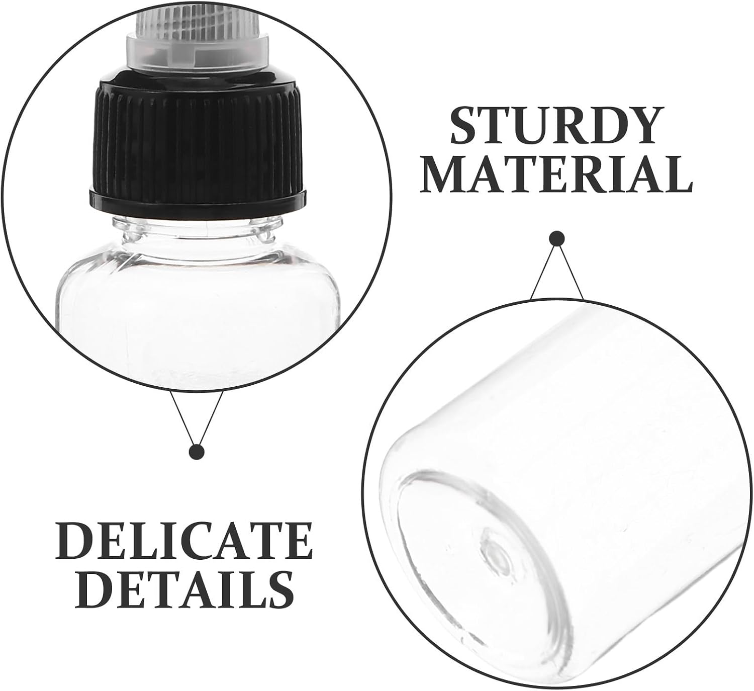 40pcs Plastic Dispensing Bottle 30ml Precision Applicator with Cap | Refillable Empty Bottle, Leakproof Twist Top, Household Repairs and Bonding
