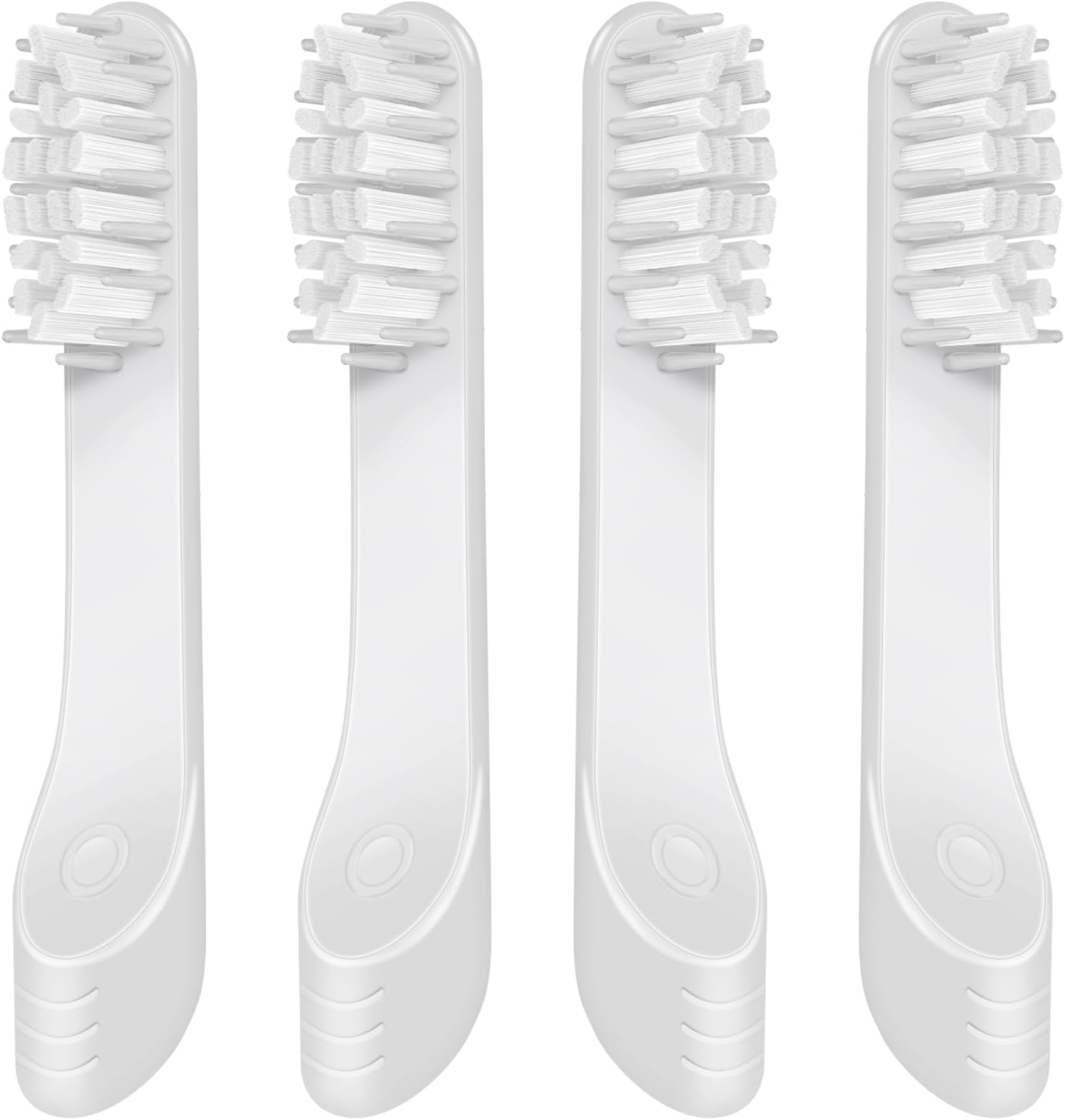 Toothbrush Replacement Heads Compatible with Quip Sonic Toothbrush-Soft Bristle Adult Refill Toothbrush Heads, Light Gray, 4-Pack