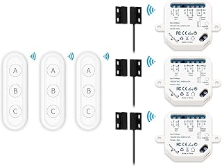 Garage Door Switch Tuya Smart Life WiFi Garage Door Controller Opener with Three 3-Button RF Remotes Voice Control