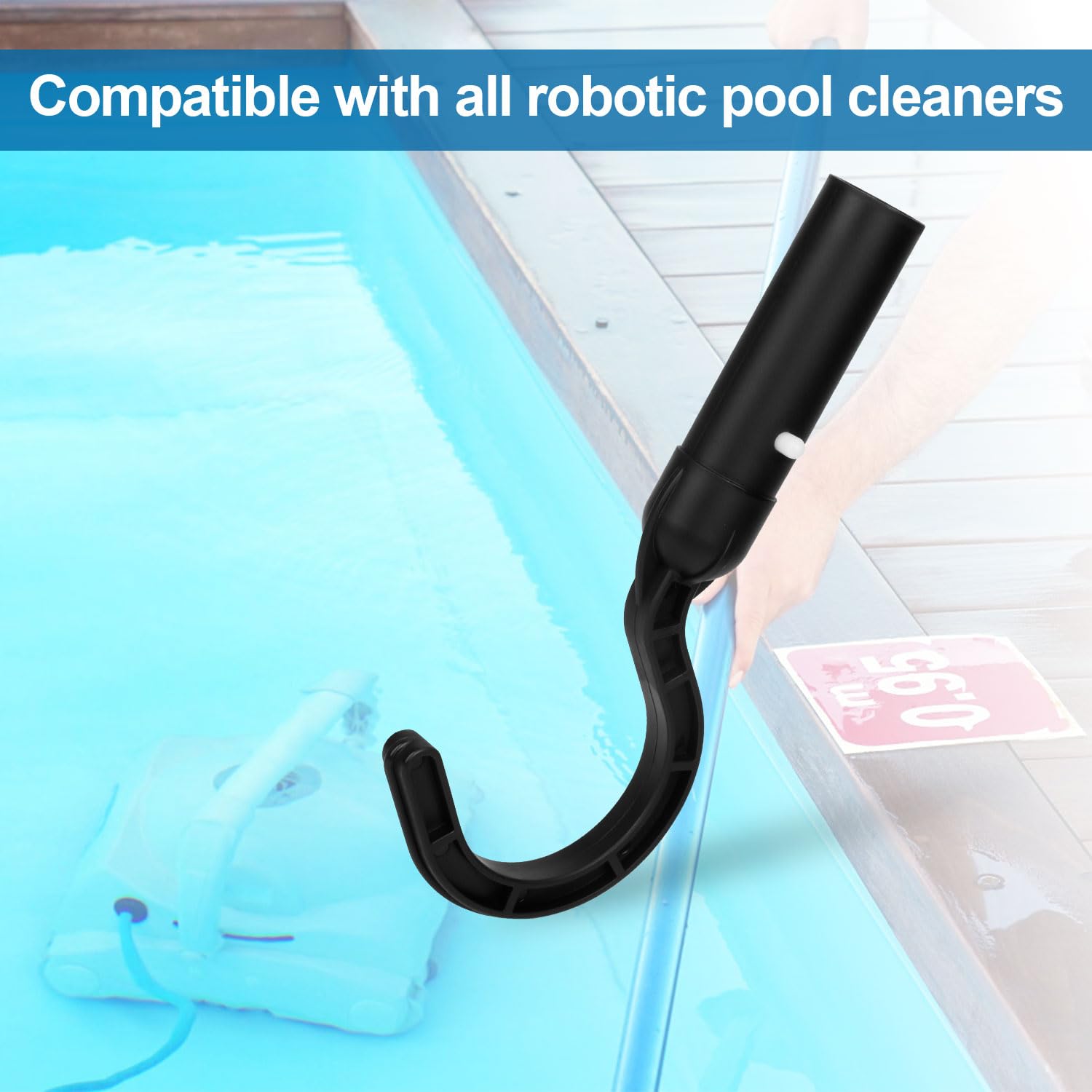 Keyrank Gancio Per Robot Pulitori Piscina – Accessorio Universale Per Recupero Aspirapolvere Automatico, Si Attacca A Pali Telescopici, ABS E PC, 20,6 Cm, Senza Bagnarsi - 3