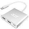 Acer USB C to HDMI Adapter, 4K HDMI to USB-C Adapter with 100W PD & USB 3.0 Port Multiport Digital AV Converter for MacBook Pro/air, iPad Pro/air, iPhone 15/16, Tablets, Switch, TV, Monitor and More