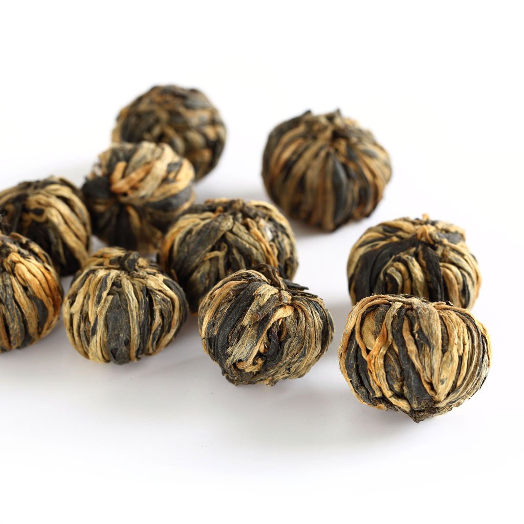 GOARTEA Dianhong Té Negro 250g 8.8oz Nonpareil Supreme Yunnan Fengqing Dian Hong Handmade Dragon Pearl Chinese Black Tea