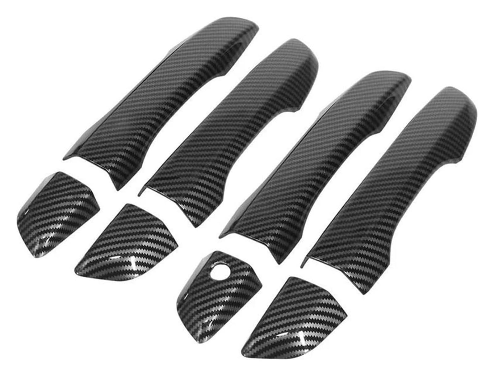 QWQTHGS Car Exterior Door Handle Cap for Civic 10th Gen 2020 2016-2021 2019 Exterior Door Handle Moulding Cover Trim Car Style W/Keyless Entry Decor(Carbon)