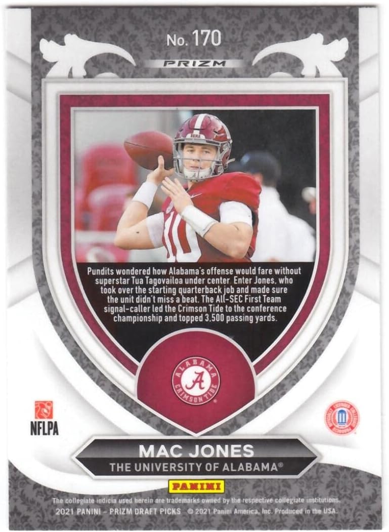 Mac Jones 2021 Panini Prizm Draft Picks Prizms Red Ice #170 NM-MT Football NFL Crusade
