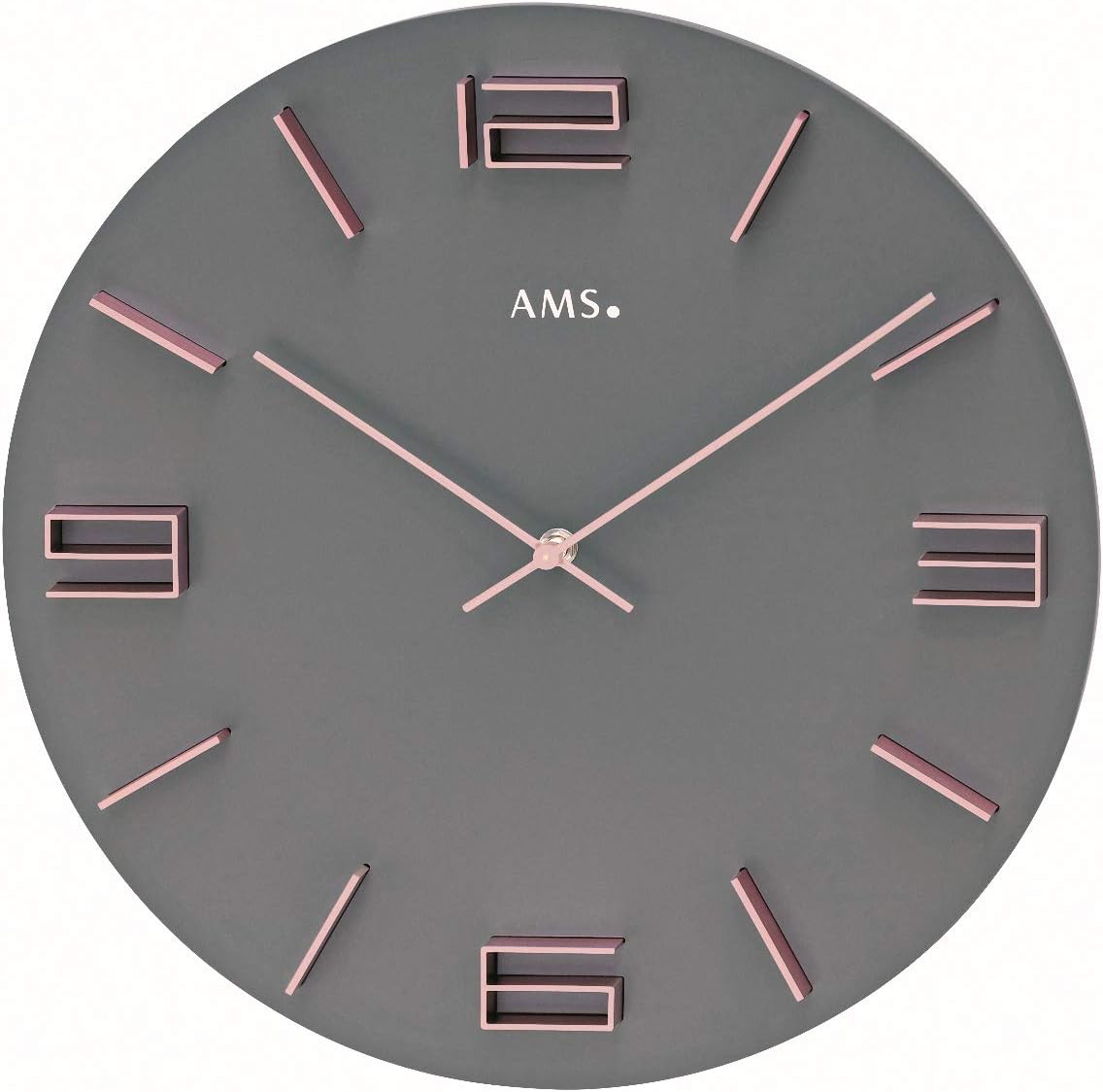 AMS Modern Wall Clock with Quartz Movement from