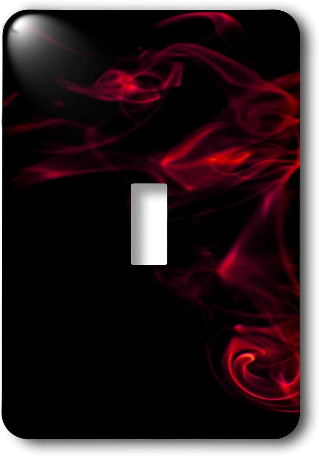 3dRose lsp_15550_1 Red Smokey Black Silhouette Single Toggle Switch