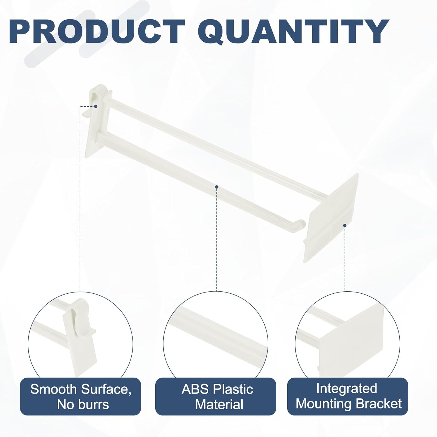 uxcell 20Pcs Slat Wall Panel Hooks, 6 Inch Plastic Slat Wall Accessories Gridwall Hooks Shelves Hanging Accessories for Craft Room Organization Wall Storage Shop Gridwall, White