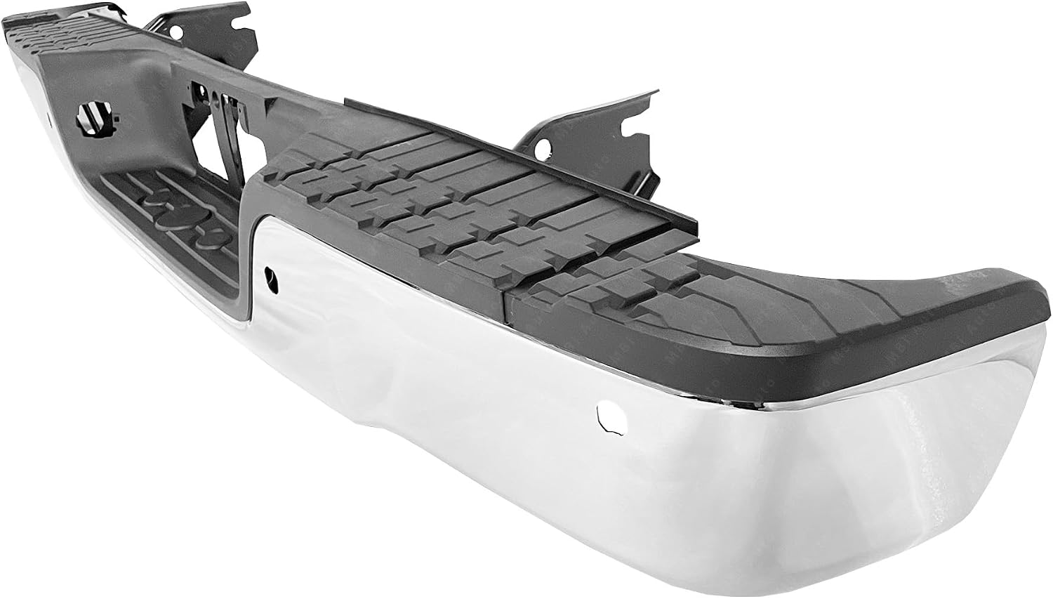 BUMPER-KING Rear Step Bumper Assembly Compatible with 2007-2013 Toyota Tundra TO1103116 Chrome Steel With Park Assist