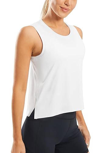 JOYSPELS Ice Silk Crop Workout Tank Tops for Women Cool-Dry
