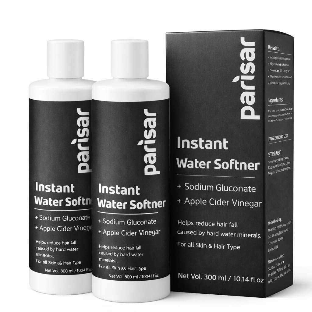 Parisar Instant Water Softener for Home & Bath 300ml (Pack of 2)| Hard Water Softener Liquid | pH Balanced Formula | For Softer Skin & Smoother Hair