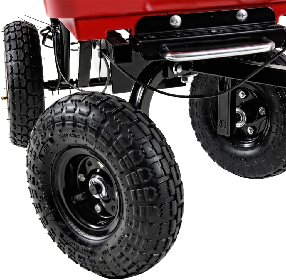 Four-Wheeled Steel Electric Cart 24V 180W Lead-Acid Battery 264 lbs (120 Kg) 75L Electric Garden Cart Plastic Pot Capacity 2.6 Cu.ft. Electric Wheelbarrow with 10'' Pneumatic Tires