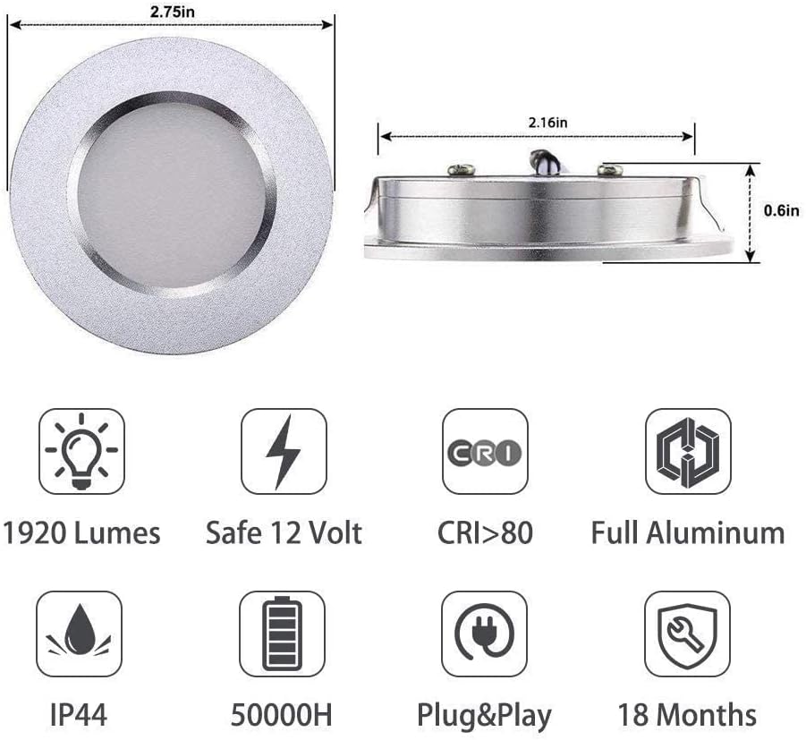 ALOVECO LED RV Lights 12 Packs X1 12 Volt DC Dimmer Switch 1 Packs X1