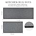 eqivei Kitchen Rugs Non Skid Washable Set of 2 PCS, Absorbent Runner Rugs for Kitchen, Farmhouse Weave Floor Mats in Front of Sink, 17.3