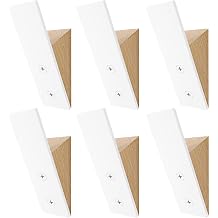 Homeforia Beech Wood Coat Hooks, High End Beech Wood & White Metal Wall Mounted Clothing Hooks, Mid-Century Modern Coat Hooks, Heavy Duty Wooden Hooks for Hanging Coats, Hats, Towels & More, Set of 6