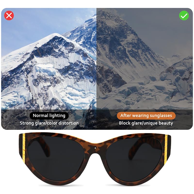 Image of PROBEROS Sunglasses for Men Women Stylish, Polarized UV400 Light-Sensitive Photochromic Tinted Sunglasses with Storage Case, Retainer Straps, Wipe Cloth, Outdoor Fashion Accessory