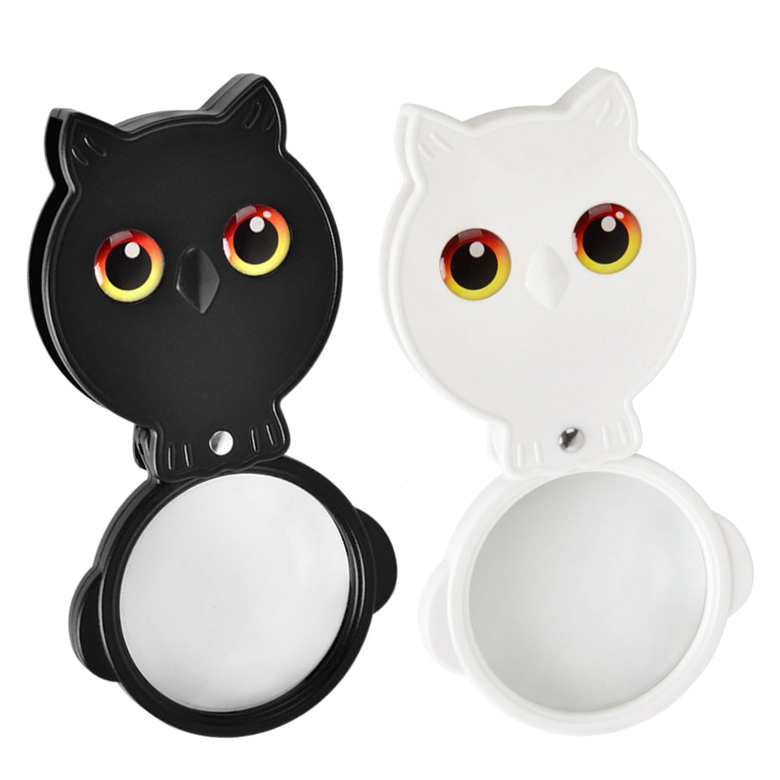 ABS Construction 8X Magnifier Glass with Quick Fold Technology Owl Pattern Magnifier Lightweight Ideal for Field Work Portable