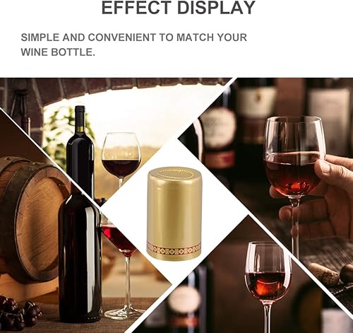 Miniatura 6 de DOITOOL 100 cápsulas termorretráctiles de PVC para botellas de vino, cápsulas retráctiles, envoltura retráctil de vino para bodegas y uso doméstico