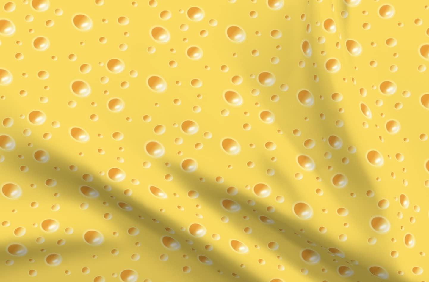 Spoonflower Fabric - Swiss Cheese Texture Yellow Food Foodie Kitchen Cooking Dairy Printed on Petal Signature Cotton Fabric Fat Quarter - Sewing Quilting Apparel Crafts Decor