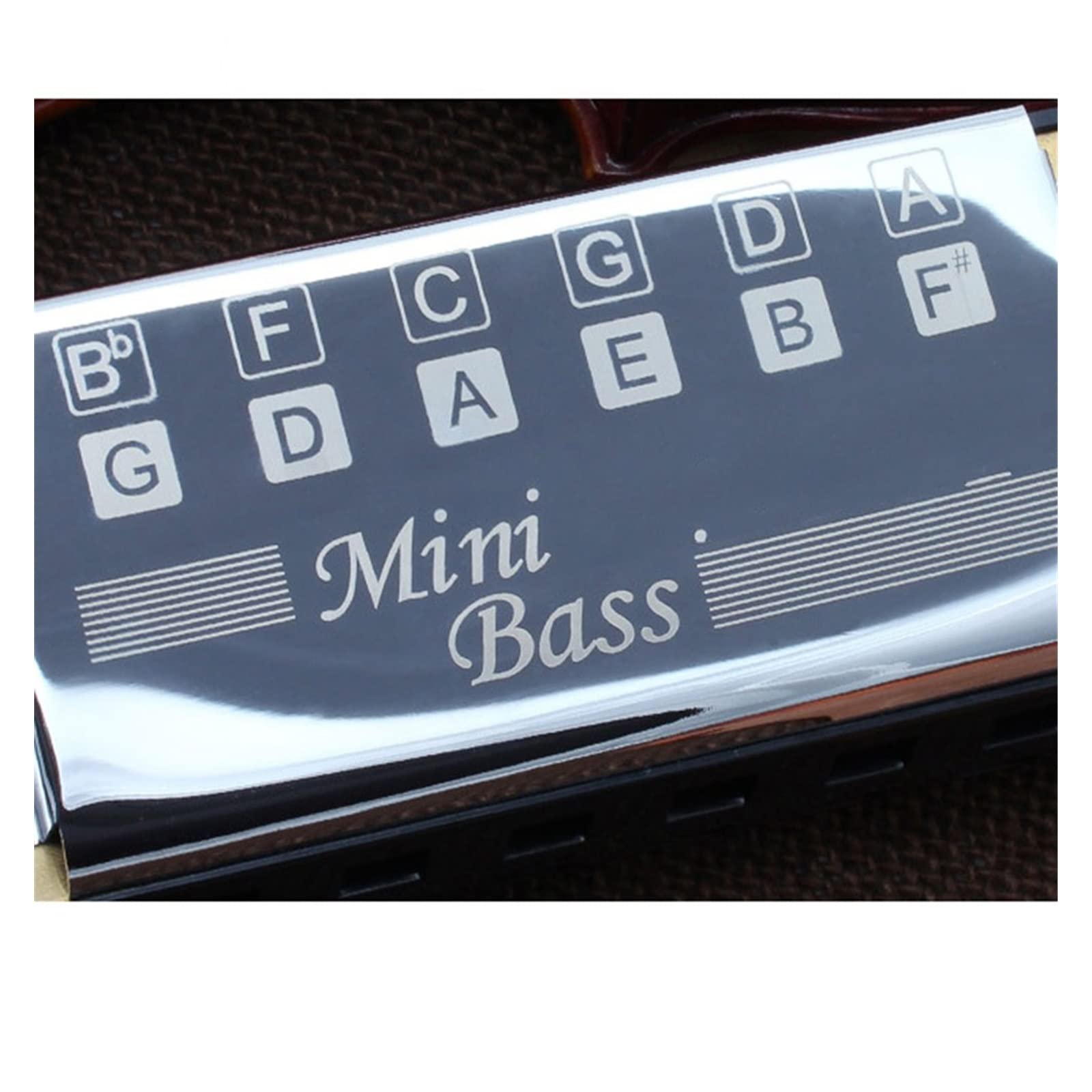 Mini Bass Harmonica Pocket Bass 12 Fori Bocca Organo Strumenti Musicali per Principianti Armonica per Principianti