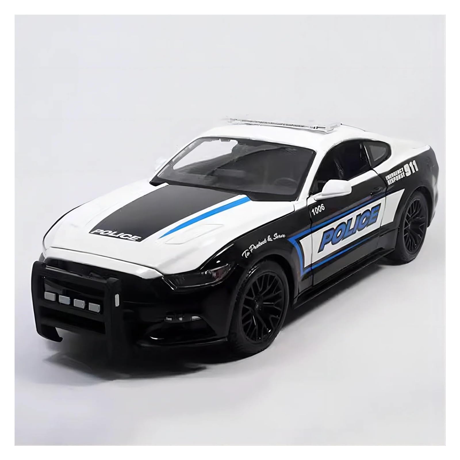 Metallo Scala Replica 1 18 Per Ford Mustang GT Dodge Challenger Polizia 2015 Versione Muscle Diecast Modello Veicolo Giocattolo