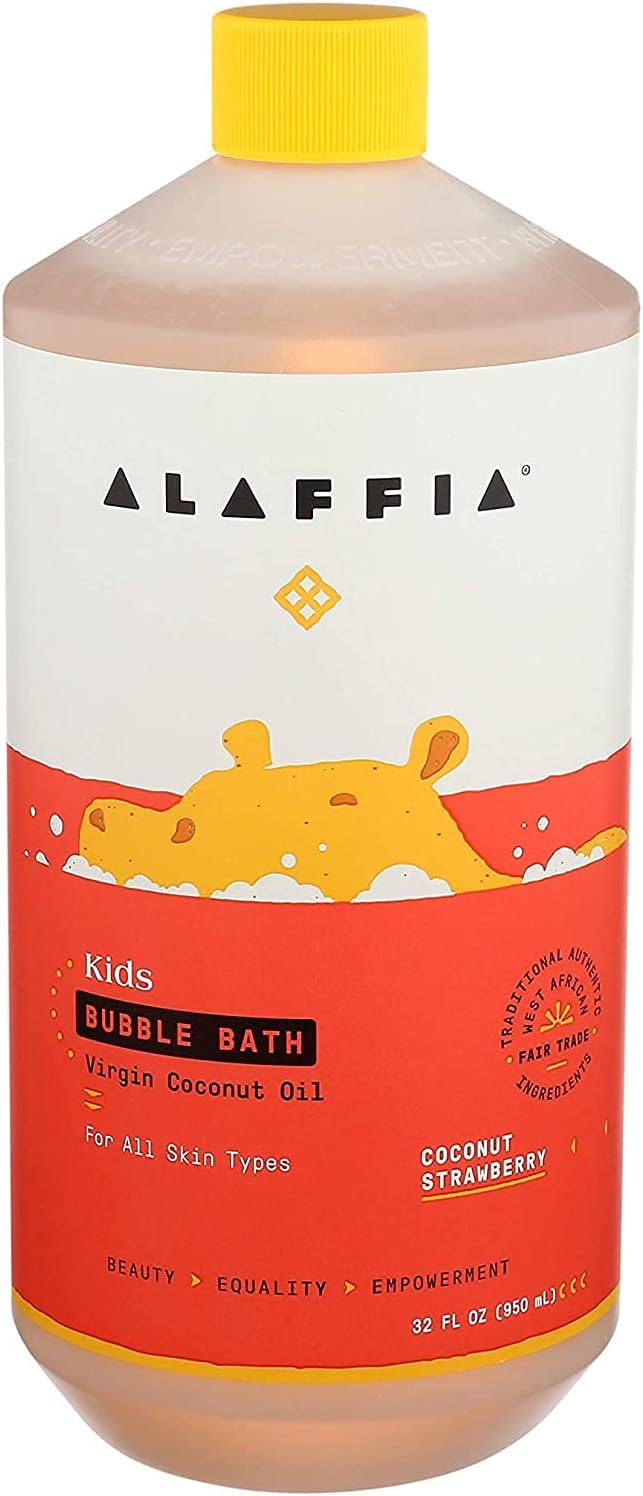 Alaffia Kids Bubble Bath, Coconut Strawberry 32 FZ : Baby