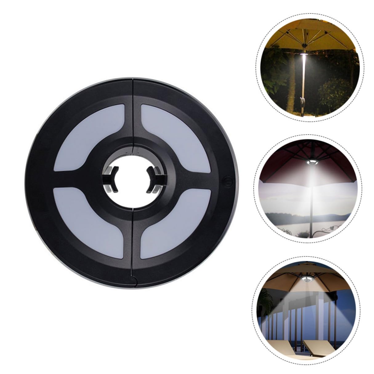 KOMBIUDA Lampe Parasol LED Multifonctionnelle pour Camping Extérieure Éclairage Portable Lampe Tente Légère Veilleuse Urgence sans Piles Éclairage Blanc Froid pour Activités Nocturnes